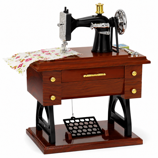 Vintage Mini Sewing Machine Music Box