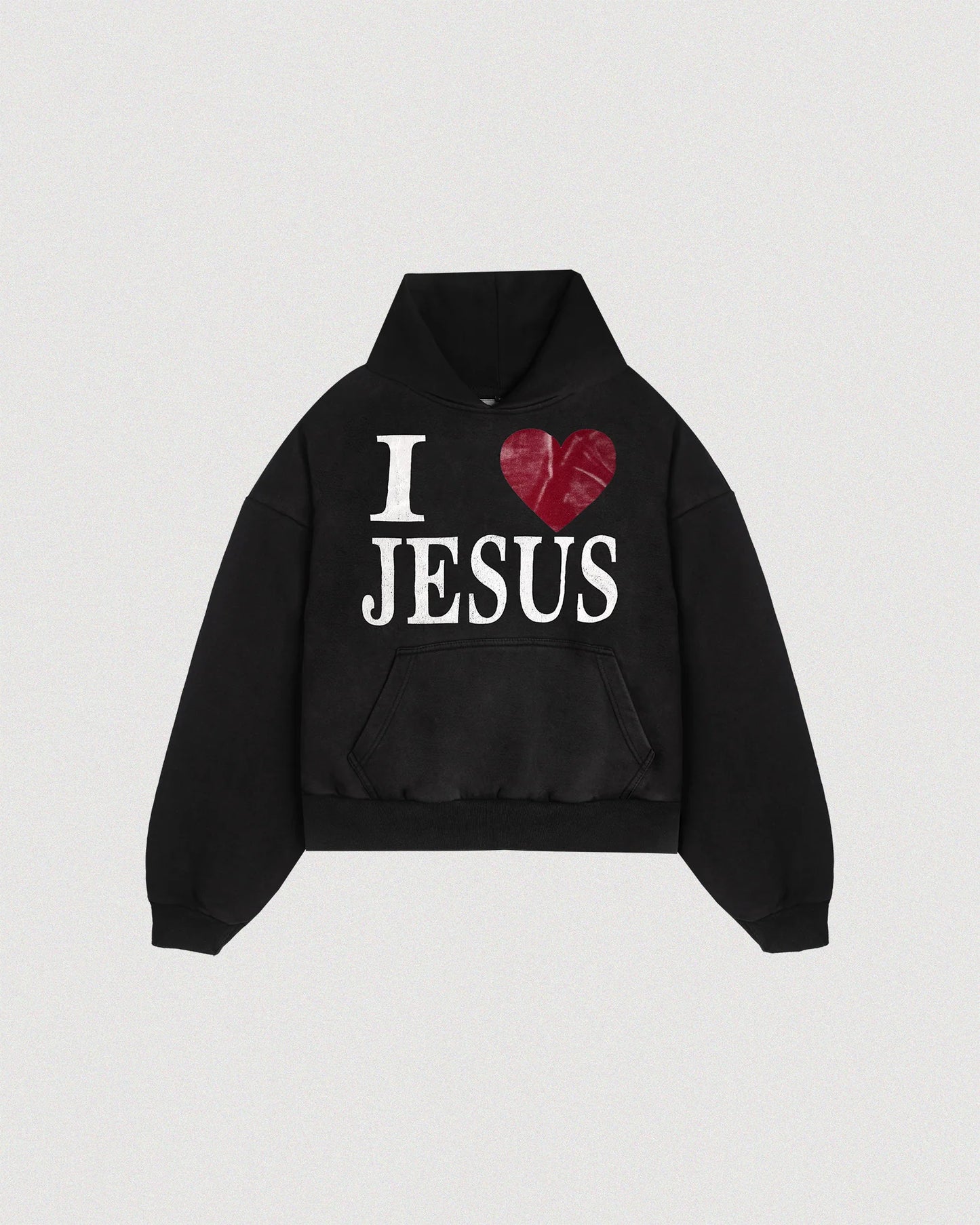 "I LOVE JESUS" SUN-FADED HOODIE