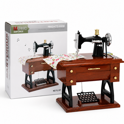 Vintage Mini Sewing Machine Music Box