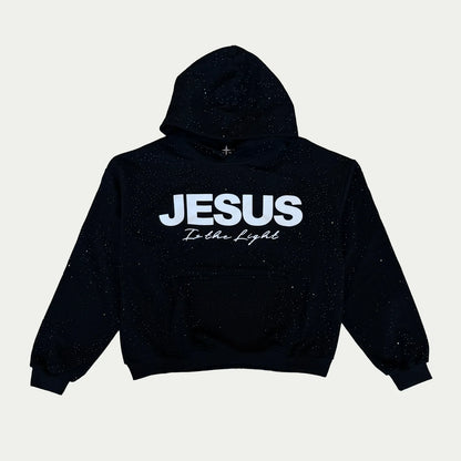 "Jesus Is The Light" Rhinestone Hoodie